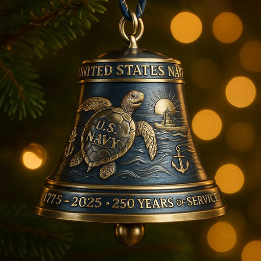 U.S. Navy 250th Anniversary Commemorative Bell Ornament