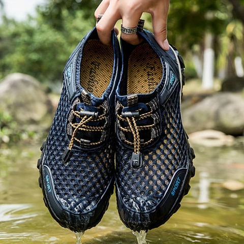 Men's Breathable Mesh Water Shoes With Non-Slip EVA Sole