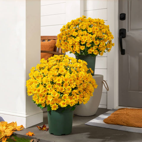 Artificial Outdoor Sunset Mums Flowers