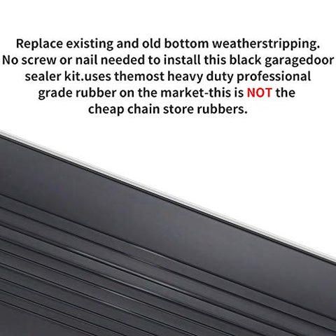 DGSL Garage Door Seals Bottom Rubber Weather Stripping Kit Seal Strip Replacement