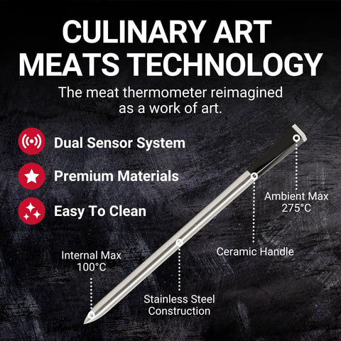 MEATER Plus | Smart Meat Thermometer with Bluetooth | 165ft Wireless Range | for The Oven, Grill, Kitchen, BBQ, Smoker, Rotisserie