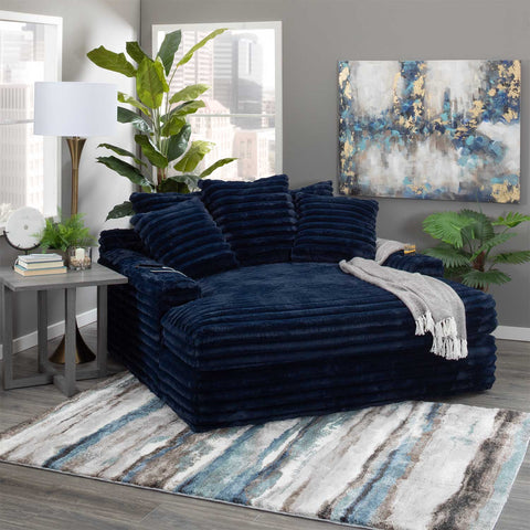 Nestle Chaise Lounge With Dual Cupholders And Charging Ports