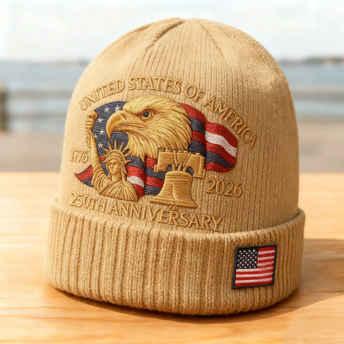 Eagle and Liberty - USA 250th Anniversary Winter Warm Knit Beanie