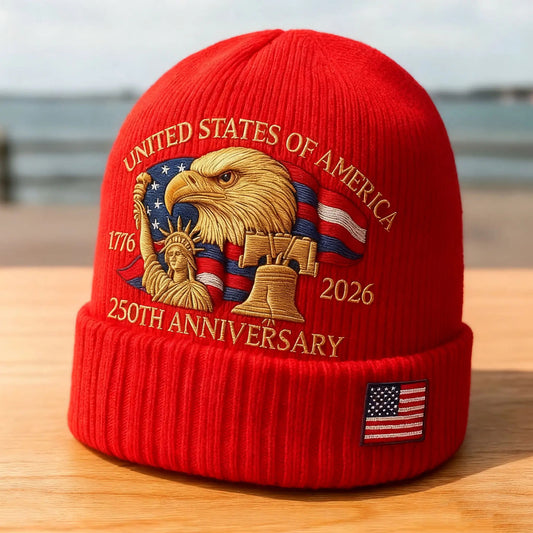 Eagle and Liberty - USA 250th Anniversary Winter Warm Knit Beanie