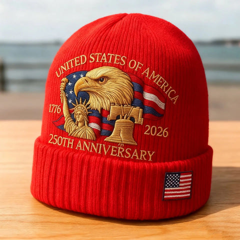Eagle and Liberty - USA 250th Anniversary Winter Warm Knit Beanie