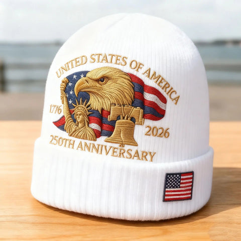 Eagle and Liberty - USA 250th Anniversary Winter Warm Knit Beanie