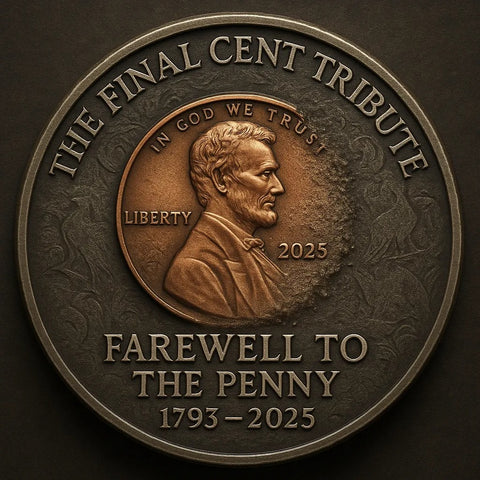 Final Cent Tribute Challenge Coin -Farewell to the Penny 1793-2025