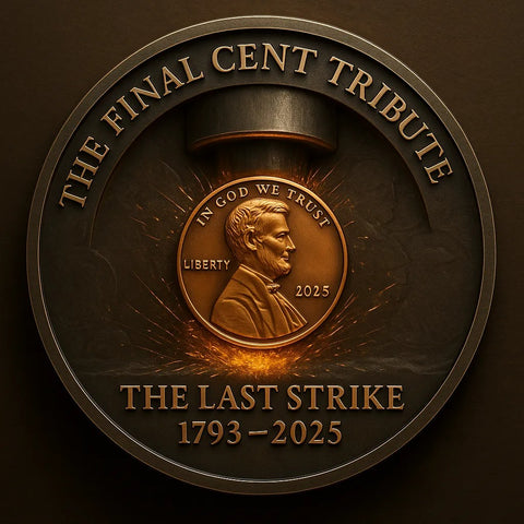 Final Cent Tribute Challenge Coin -Farewell to the Penny 1793-2025
