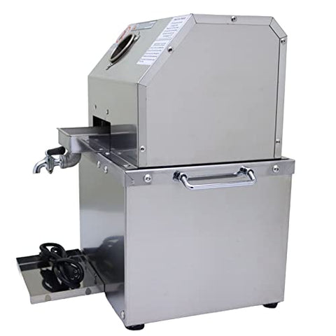 LGXEnzhuo 110V Electric Sugar Cane Press Juicer Machine, 800W Stainless Steel Desktop Sugarcane Juicing Crusher Extractor, with 3 Rollers for Home and Commercial: Home & Kitchen