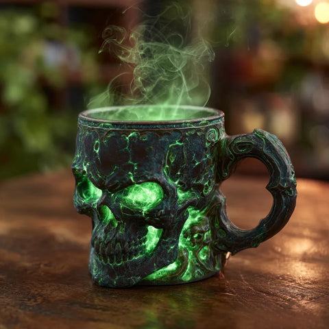 “The Dark Brew” Skull Coffee Mug