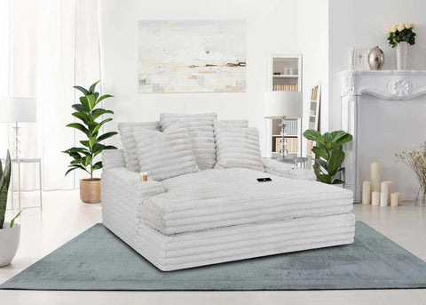 Nestle Chaise Lounge With Dual Cupholders And Charging Ports