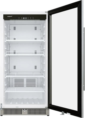 EdgeStar VBM101 22" Wide 10.1 Cu. Ft. Commercial Beverage Merchandiser – Stainless Steel, Temp Alarm, Reversible Door