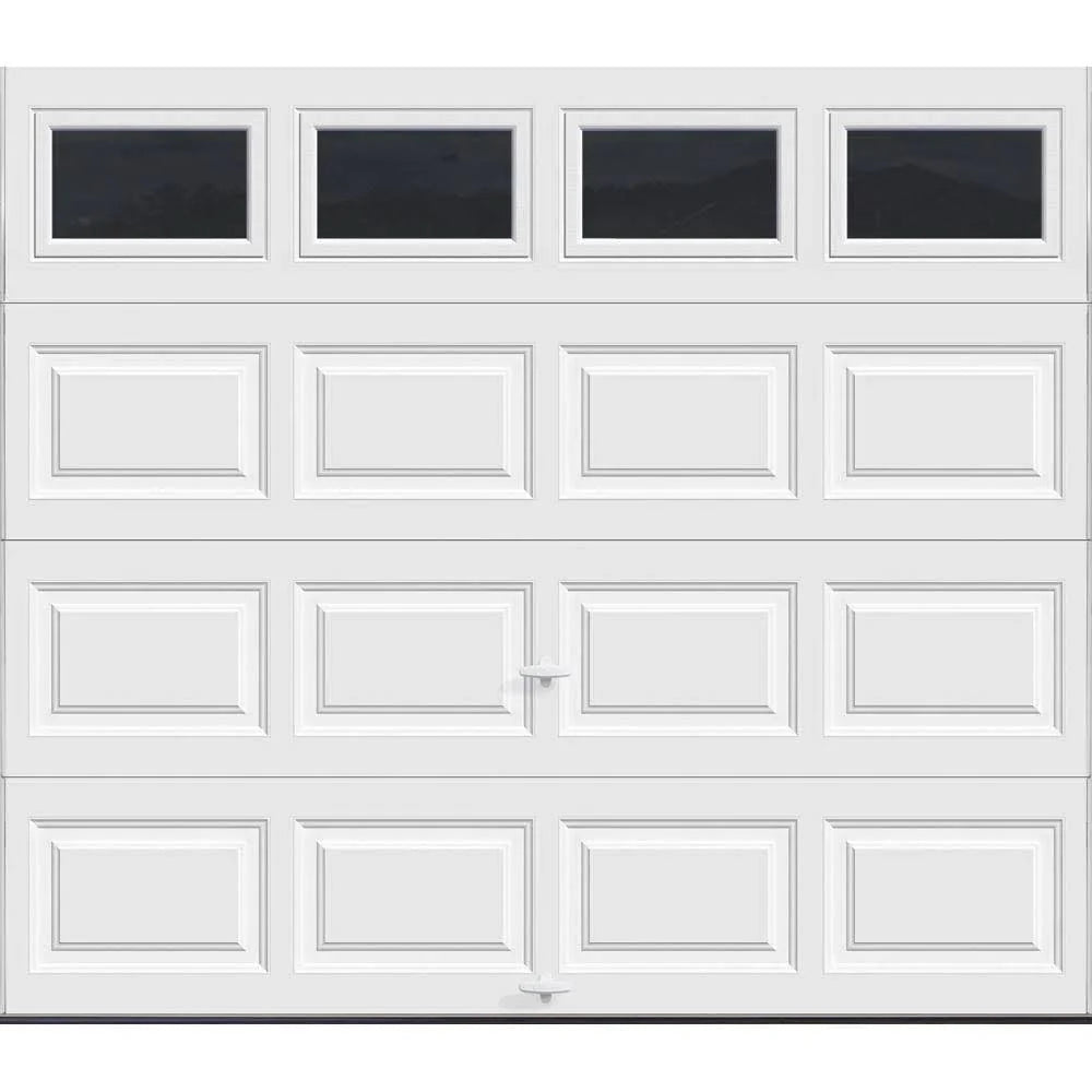 Clopay Classic Insulated Garage Door 9锟�7 ft, R-Value 6.5, White with Plain Window
