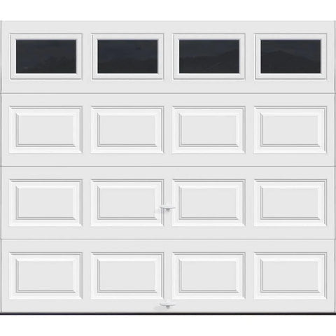 Clopay Classic Insulated Garage Door 9锟�7 ft, R-Value 6.5, White with Plain Window