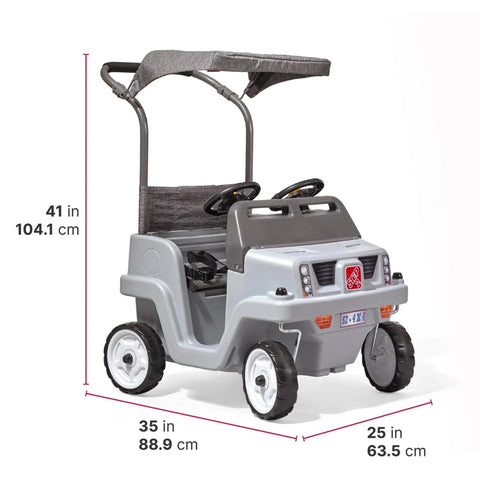 Step2 Side-by-Side Push Around SUV, Kids Push Car, 2 Seats