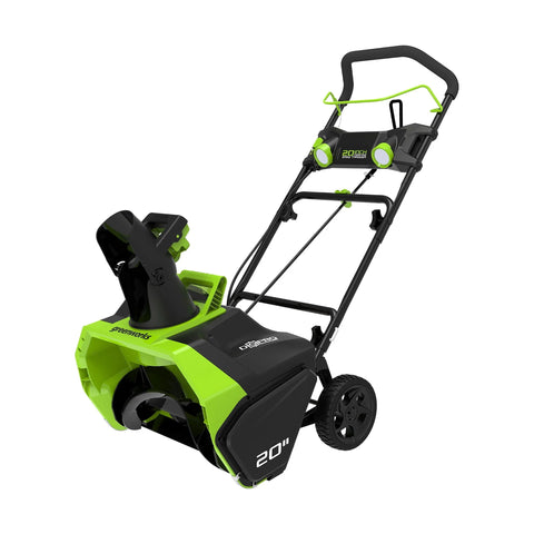 Greenworks 40V 20锟芥�锟斤拷 Cordless Brushless Snow Blower with 4.0 Ah Battery & Charger, LED Lights, 180�� Chute