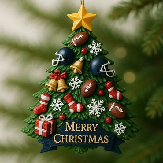 Football Themed Christmas Tree Ornament