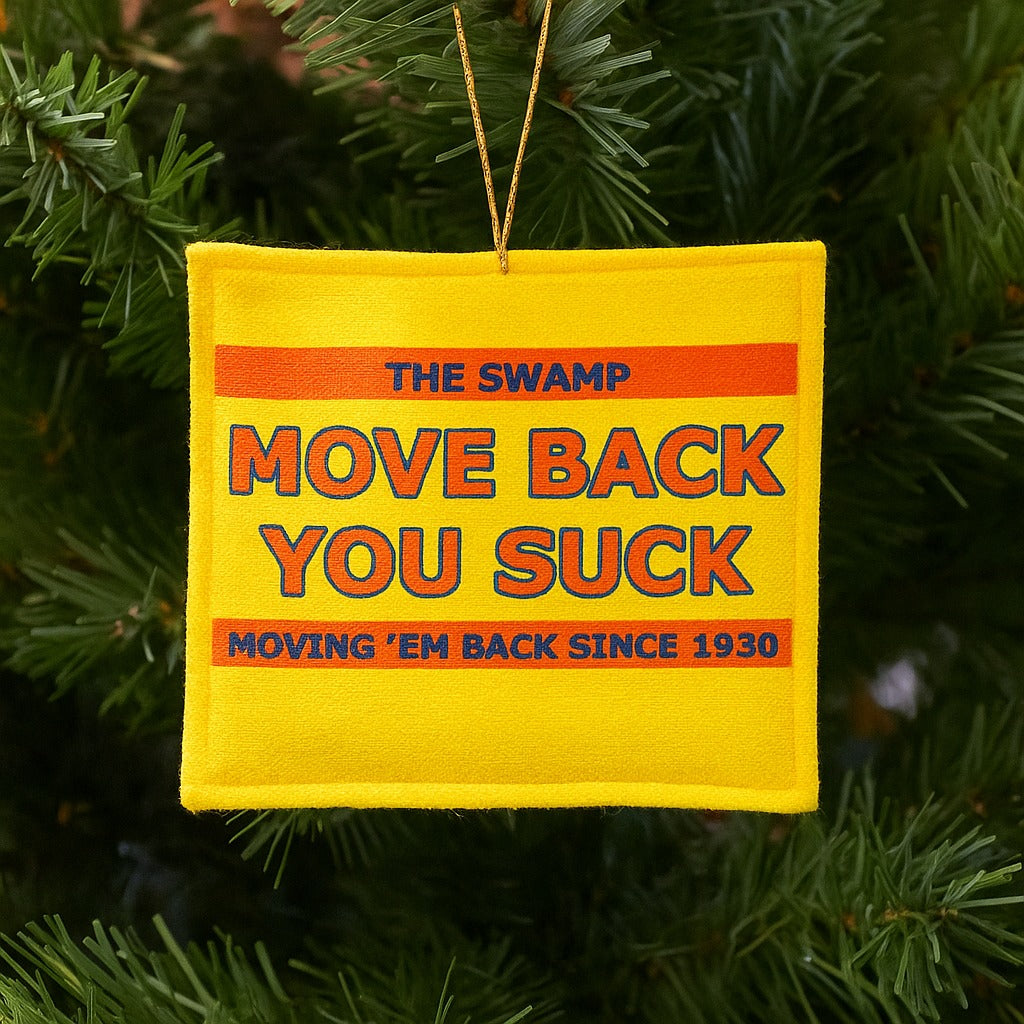 Funny Move Back You Suck Rally Towel Christmas Ornaments