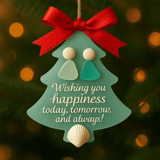 Sea Glass Christmas Tree Friendship Ornament