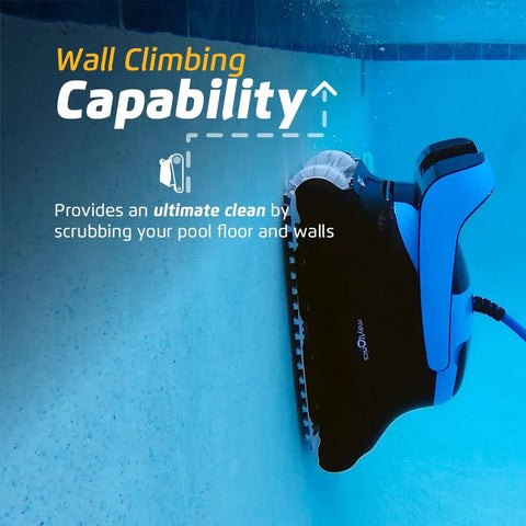 Dolphin Nautilus CC Plus Wi-Fi Automatic Robotic Pool Vacuum Cleaner, Always Cleaning, Never Charging, with Wall Climbing Scrubber Brush, Ideal for In-Ground Pools up to 50 FT in Length