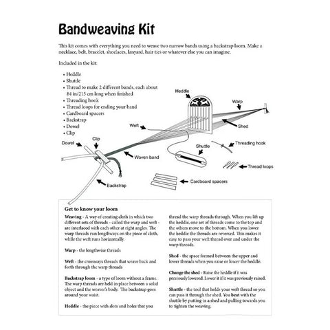 Rigid Heddle Backstrap Loom Kit for Bandweaving