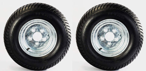 2-Pack Trailer Tire On Rim 20.5X8-10 205/65-10 20.5X8.0-10 5 Lug E Galvanized