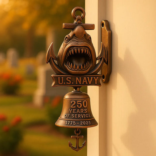 U.S. Navy 1775–2025 250 Years Commemorative Shark Door Bell