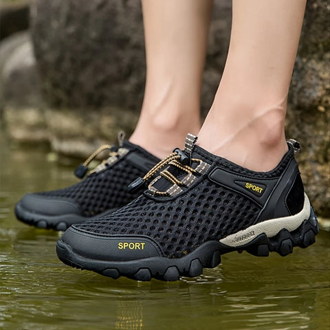 Men's Breathable Mesh Water Shoes With Non-Slip EVA Sole