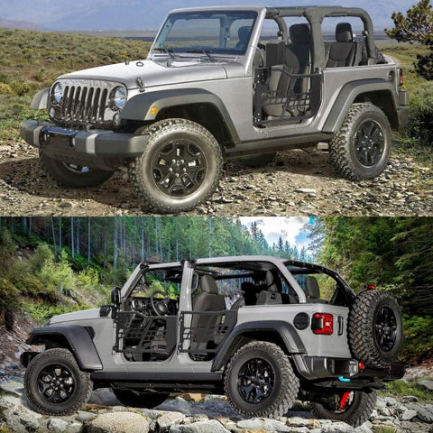 Off Road Safari Tubular Doors Compatible with 2018-2023 Wrangler JL 4 Door �� Set of 4 Fat Tube Half Doors for Adventure