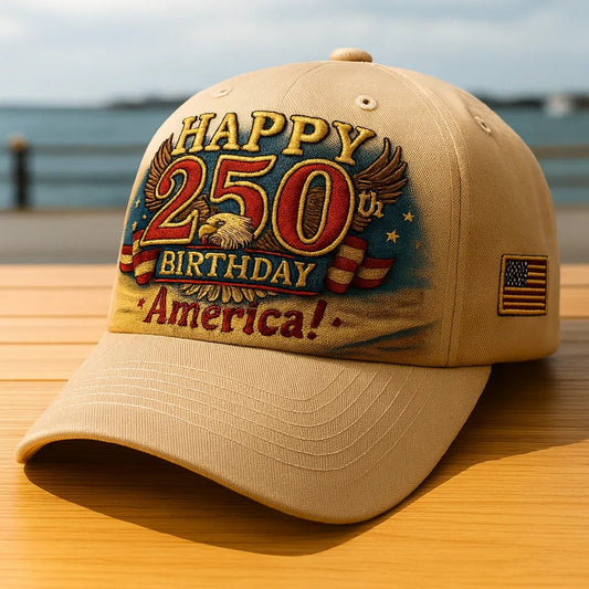Patriotic 250th Anniversary Baseball Cap