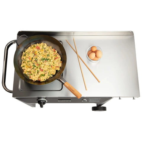 Cuisinart 锟斤拷 Outdoor Wok Station, 50,000 BTU Propane Outdoor Wok Burner w Prep Table, 14锟芥�锟斤拷 Carbon Steel Wok for Stir Fry, Searing, BBQ 锟斤拷 Black