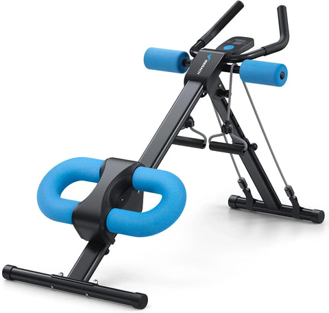 Ab Workout Equipment, Adjustable Ab Trainer Machine for Abs Workout at Home Gym, Foldable, Knee Protection, Abdominal Trainer for Stomach Workout