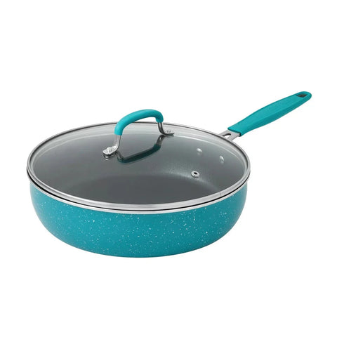 The Pioneer Woman Brilliant Blooms 38-Piece Cookware Set, Teal �� Complete Kitchen Solution with Floral Design