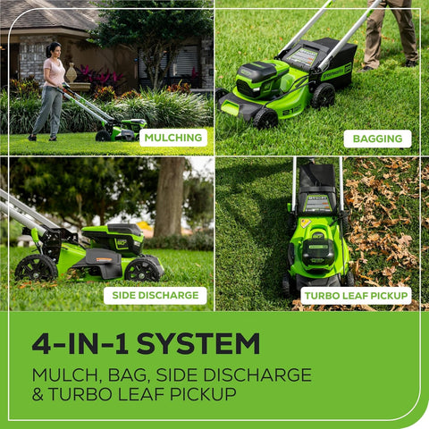 60V 21锟斤拷 Cordless (Self-Propelled) Lawn Mower , 2 x 4.0Ah Batteries and Dual Port Rapid Charger
