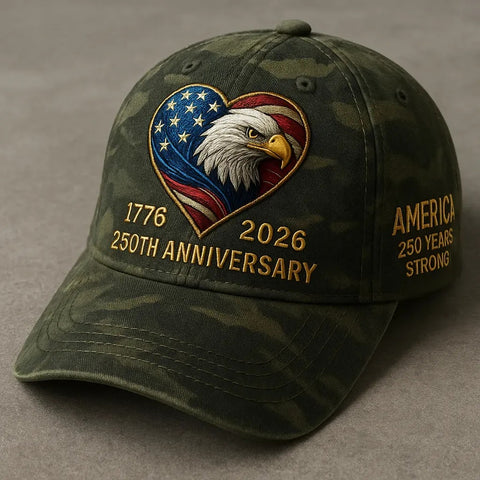 Celebrate 250 Years of American Freedom — 4 Unique Anniversary Caps