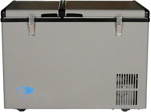 FM-65G 65 Quart Portable Refrigerator and Deep, AC 110V/ DC 12V, Real Chest Freezer for Car, Home, Camping, and RV with-8掳F to 50掳F Temperature Range, Gray, One Size
