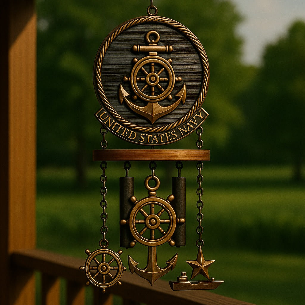 U.S. Navy Nautical Emblem Wind Chime – Honor Edition