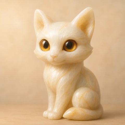 Big-Eyed Fox Figurines