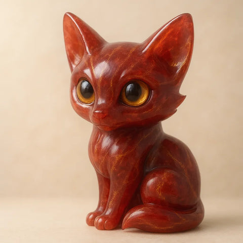 Big-Eyed Fox Figurines