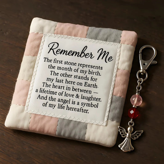 Prayer Quilt with Angel Keychain