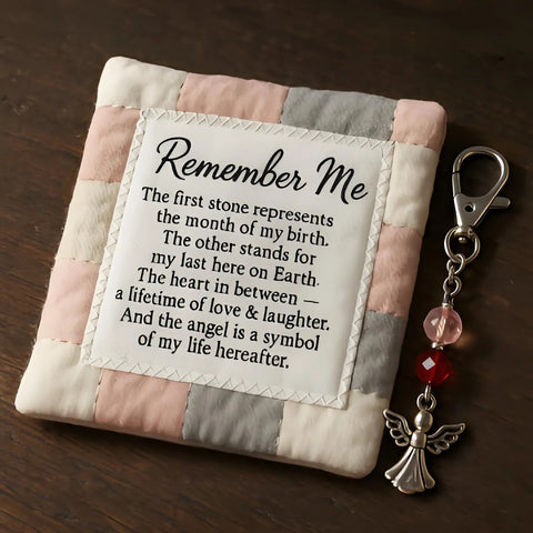 Prayer Quilt with Angel Keychain