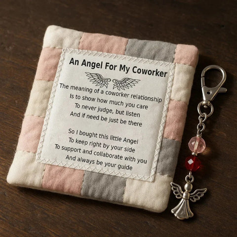 Prayer Quilt with Angel Keychain