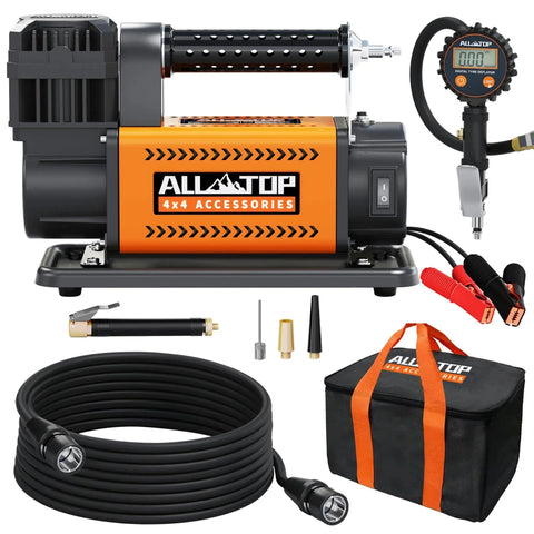 Air Compressor with Digital Pressure Gauge Tire Inflator Kit, 12V Portable Inflator 7.06ft/Min, Offroad Air Pump for Truck Tires, Heavy Duty Max 150 PSI for 4x4 Vehicle & RV