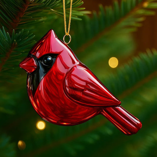 Fused Glass Birds Ornament