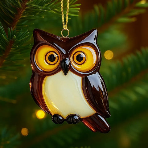 Fused Glass Birds Ornament