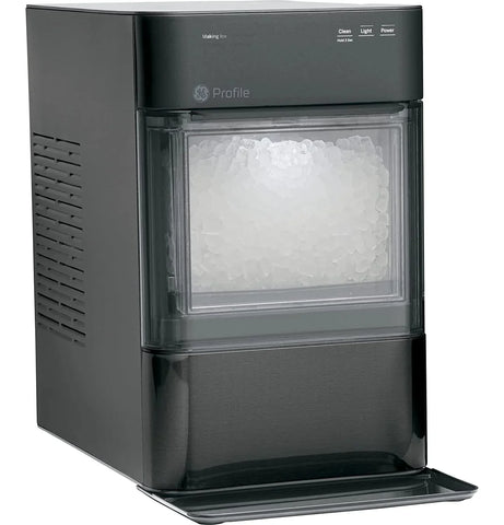 Countertop Nugget Ice Maker | Ice Machine with WiFi Connectivity | Smart Home Kitchen Essentials | Black Stainless