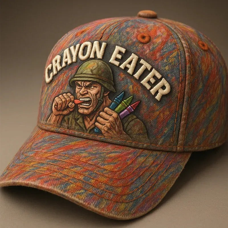 CRAYON EATER Veteran Humor Cap