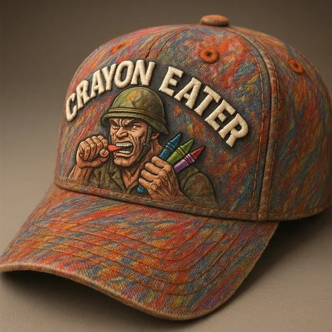 CRAYON EATER Veteran Humor Cap