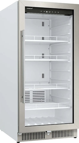 EdgeStar VBM101 22" Wide 10.1 Cu. Ft. Commercial Beverage Merchandiser – Stainless Steel, Temp Alarm, Reversible Door
