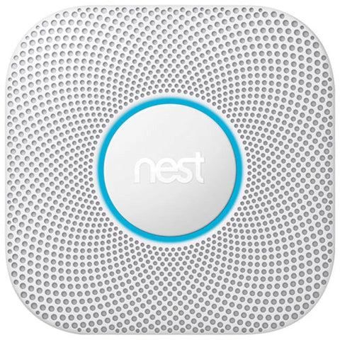 Google Nest Protect 2nd Gen Wired Smoke & CO Alarm with Voice Alerts and Phone Notifications
